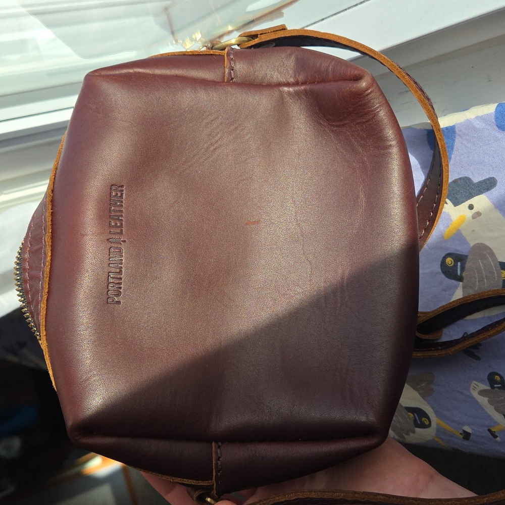 Portland Leather Toaster Crossbody Bag Brown